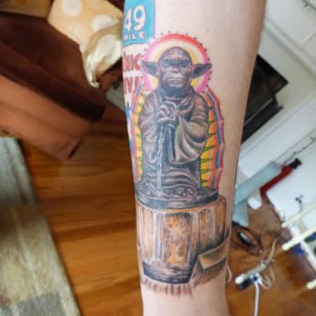 Tuesday Tattoo - Our Yoda of Guadalupe. - Tattoo Near Me - San Francisco, California Tuesday Tattoo - Our Yoda of Guadalupe. - Tattoo Near Me - San Francisco, California