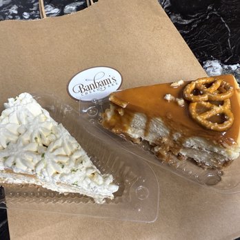 Banham’s Cheesecake - Slice of Key Lime Cheesecake & Salted Caramel Pretzel - Desserts Near Me - Phoenix, Arizona