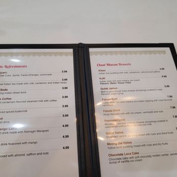 Chaat Bhavan - Mountain View - Menu 4 of 4, as of April 2024 - Indian Near Me - Mountain View, California