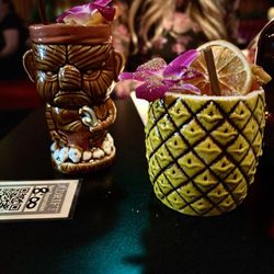 Adrift Tiki Bar - The P.O.G and Painkiller