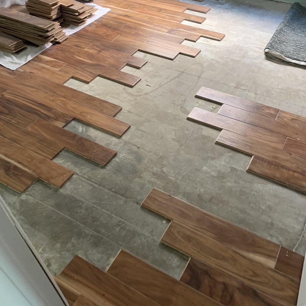 Elite Floorcovering - During the repair, you can see how careful they were to cut around pieces and save as much as possible - Flooring Near Me - Los Angeles, California