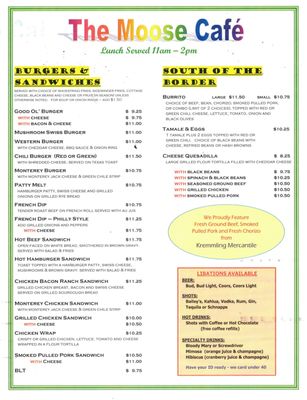 Menu photo 2 The Moose Cafe Kremmling, CO