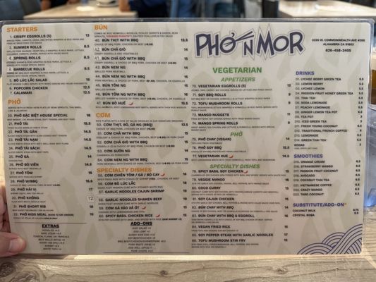 Menu photo 1 Pho N Mor Alhambra, CA Menu photo 1 Pho N Mor Alhambra, CA