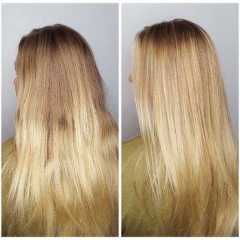 Salon Prismatic - Right - before, Left - after. You can see how she brought the color up and made it look extremely natural. Absolutely in love! - Hair Salons Near Me - Libertyville, Illinois Salon Prismatic - Right - before, Left - after. You can see how she brought the color up and made it look extremely natural. Absolutely in love! - Hair Salons Near Me - Libertyville, Illinois