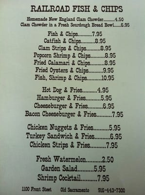 Menu photo 8 Railroad Fish & Chips Sacramento, CA Menu photo 8 Railroad Fish & Chips Sacramento, CA