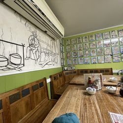 Chuckwagon - Artwork along back booths.