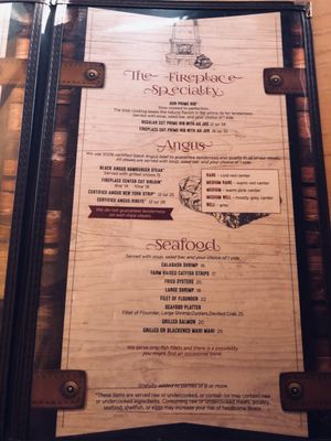 Menu photo 6 The Fireplace Restaurant Asheville, NC