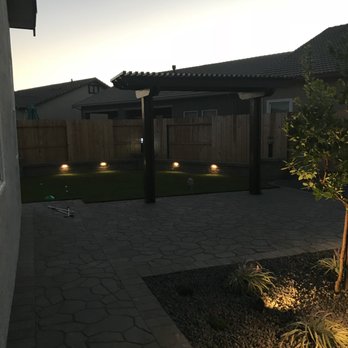 Santinis Custom Landscape Designs - Future Kids Playset Area at Night - Landscape Architects or Designers Near Me - Manteca, California