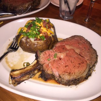 Houston's Restaurant - Prime Rib with Loaded Baked Potato - Steakhouses Near Me - Pasadena, California