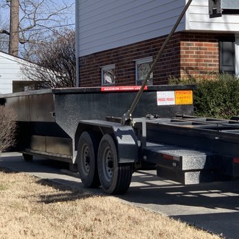 Freedom Dumpsters Va - No problem on this tight driveway. - Dumpster Rental Near Me - Powhatan, Virginia