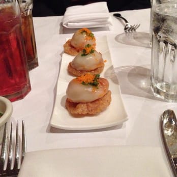 Elements Restaurant - Vietnamese dumplings on rice crackers appetizer. Delicious! - Vietnamese Near Me - San Jose, California