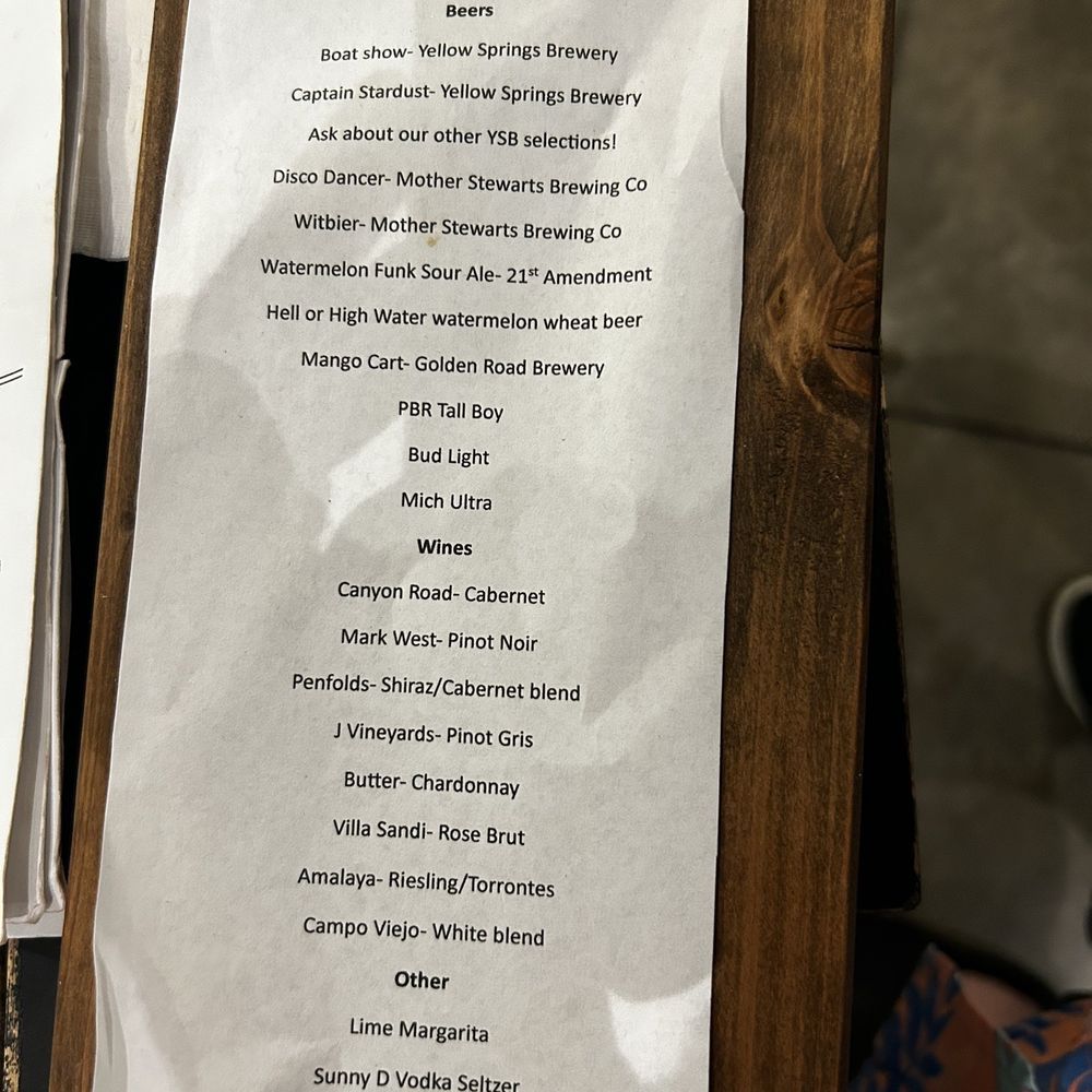 Charlos - Drink list as of 10-26-23 - Barbeque Near Me - Springfield, Ohio