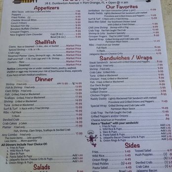 Our Deck Down Under - This place is a family vacation staple! Love the hush puppies and the casual atmosphere! - Seafood Near Me - Port Orange, Florida