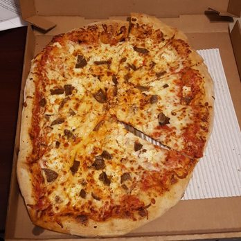 Dalia's Pizza - Upland - My $21 "meatball" pizza with tiny remnants of meat on the pizza. - Pizza Near Me - Upland, California