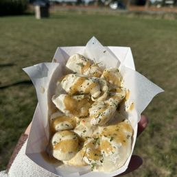 Alaskan Dumplings (12pcs for $10 cash or $11 card) - Chicken, pork & potato mushroom