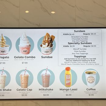 Nani’s Gelato - Menu - Ice Cream & Frozen Yogurt Near Me - Mississauga, Ontario Nani’s Gelato - Menu - Ice Cream & Frozen Yogurt Near Me - Mississauga, Ontario
