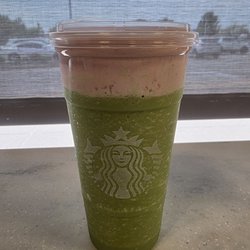Starbucks - Strawberry foam matcha frappucino! Perfect coolness for this heat.