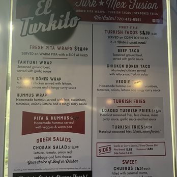 El Turkito - a menu for a mexican restaurant - Food Trucks Near Me El Turkito - a menu for a mexican restaurant - Food Trucks Near Me
