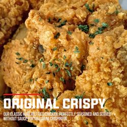 Vons Saratoga - Perfectly seasoned Korean fried chicken, served without sauce for maximum crispiness.