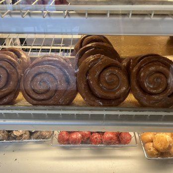 Paula's Donuts - They are HUGE cinnamon buns - Donuts Near Me - West Seneca, New York