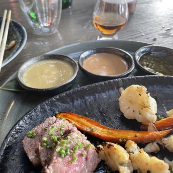 CanoeHouse - Wagyu beef and dipping sauce trio - Japanese Near Me - Kamuela, Hawaii
