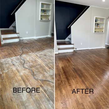 Artistic Wood Flooring - Before & After hardwood floor refinishing, job done by Artistic Wood Flooring & Refinishing Staten Island NY - Flooring Near Me Artistic Wood Flooring - Before & After hardwood floor refinishing, job done by Artistic Wood Flooring & Refinishing Staten Island NY - Flooring Near Me
