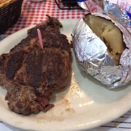 a steak and a baked potato on a plate a steak and a baked potato on a plate