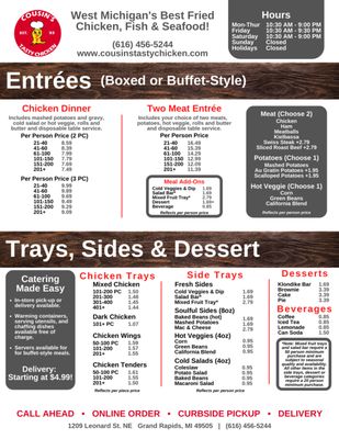 Menu photo 4 Cousin's Tasty Chicken Grand Rapids, MI