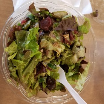 Bread Zeppelin Salads Elevated - Outstanding Red Leaf salad with beets, jalapenos, edamame, and tofu - Salad Near Me - Dallas, Texas