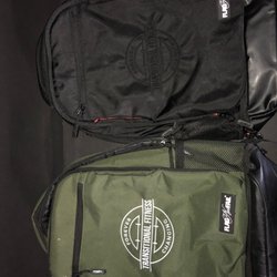 Two custom made backpacks that I needed to have embroidered that 99% of embroiders wouldn't do. Thank you Cody!