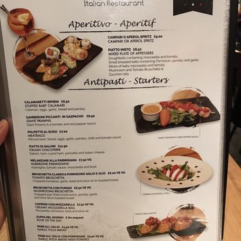 Vespa Restaurant - Appetizer menu - Italian Near Me - London, XGL