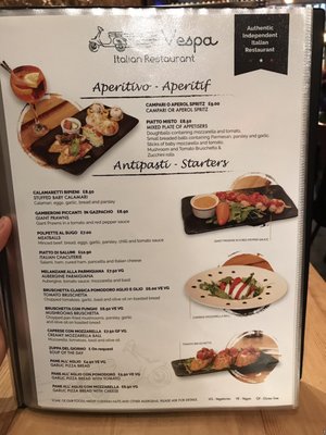 Menu photo 1 Vespa Restaurant London, XGL