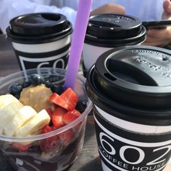 602 Coffee House - Açaí power bowl and coffees