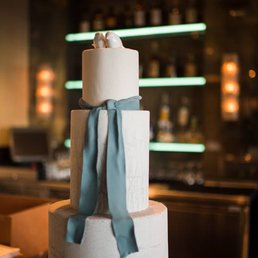 Cake...you can't see the beautiful marble effects she created.
