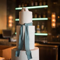 Cake...you can't see the beautiful marble effects she created.
