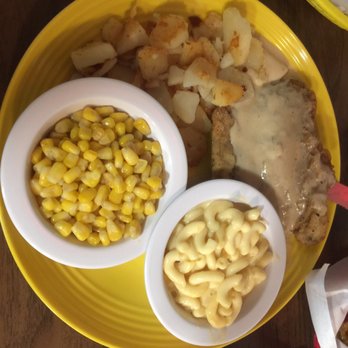 Marcella's Farm to Fork - Country fried steak w homemade gravy (check that color ya'll), mac n cheese, corn (not steam table brown) & the best darb fried taters! - American Near Me - Mount Vernon, Kentucky Marcella's Farm to Fork - Country fried steak w homemade gravy (check that color ya'll), mac n cheese, corn (not steam table brown) & the best darb fried taters! - American Near Me - Mount Vernon, Kentucky