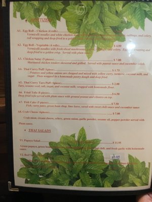 Menu photo 1 Suvipa Thai Food Denver, CO