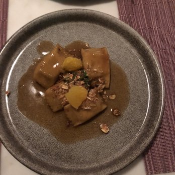 Citrin - Chestnut agnolotti. This was insanely delicious. - Cocktail Bars Near Me - Santa Monica, California
