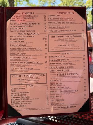 Menu photo 2 Witherspoon Grill Princeton, NJ Menu photo 2 Witherspoon Grill Princeton, NJ