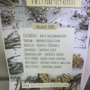 BWIT Purr fect Kitties - Herbs used - Day Spas Near Me - Livermore, California BWIT Purr fect Kitties - Herbs used - Day Spas Near Me - Livermore, California