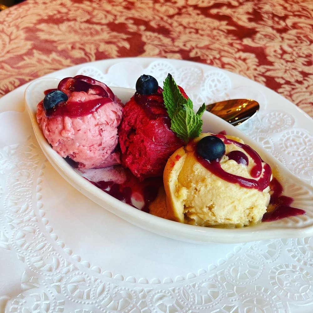 Roghani’s Restaurant - Sorbet trio - Italian Near Me - Eagle, Idaho Roghani’s Restaurant - Sorbet trio - Italian Near Me - Eagle, Idaho