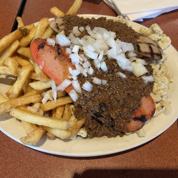 Genesee Brewing Company - Garbage Dog Plate - American Near Me - Rochester, New York Genesee Brewing Company - Garbage Dog Plate - American Near Me - Rochester, New York