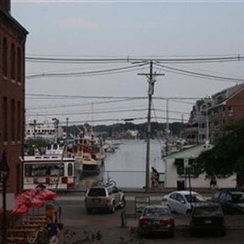Gritty McDuff's Brew Pub - View of the Old Port out of the rear window - American Near Me - Portland, Maine