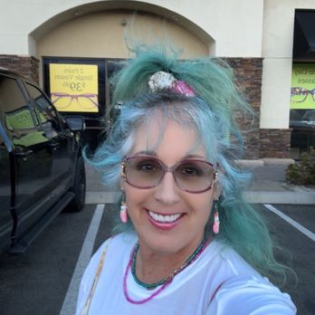 Eyemart Express - Here are my new pink progressive glasses with scratch protection & transition lenses. They darkened in the sun. Julie A - Eyewear & Opticians Near Me - Reno, Nevada