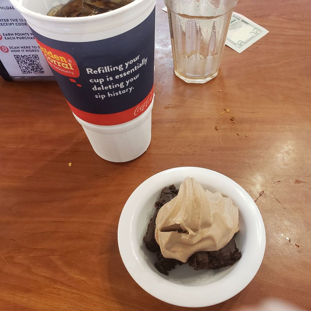Brownie and ice cream Brownie and ice cream