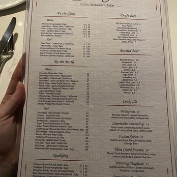Bella Ciao - Drink menu - Italian Near Me - Buffalo, New York