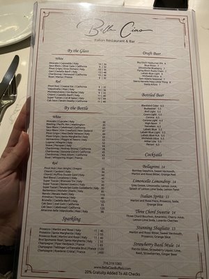 Menu photo 5 Bella Ciao Buffalo, NY