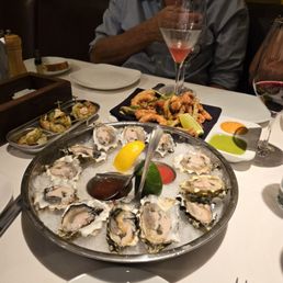Oysters, Calamari, and prawns Oysters, Calamari, and prawns