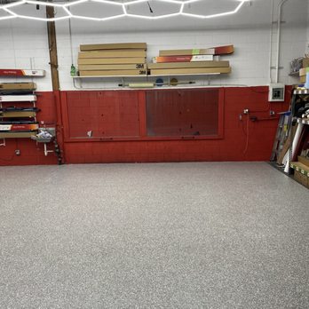 C&J Epoxy Flooring - Epoxy flooring at our shop - Flooring Near Me
