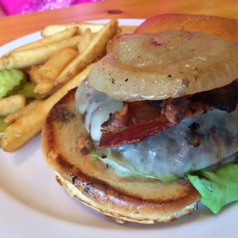 The Provincial - Grilled Burger with fries - New American Near Me - Apex, North Carolina